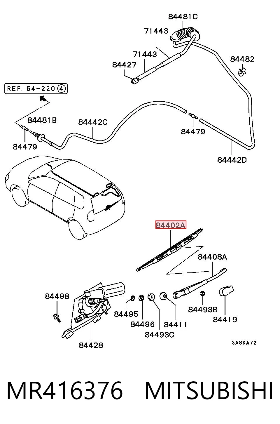 6272564 General Motors Limpiaparabrisas trasero