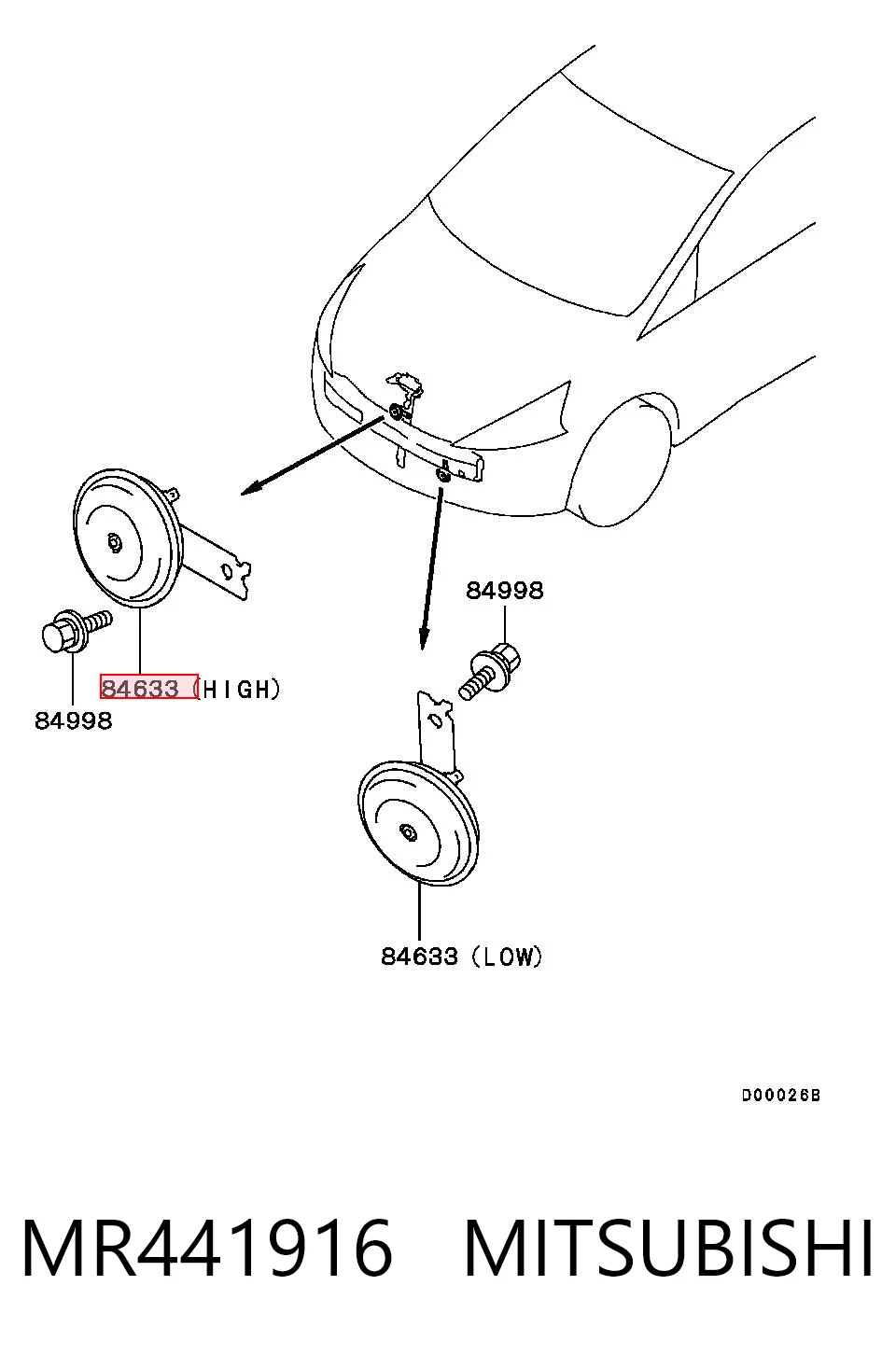 Comprar Claxon Mitsubishi Grandis NAW a bajo precio