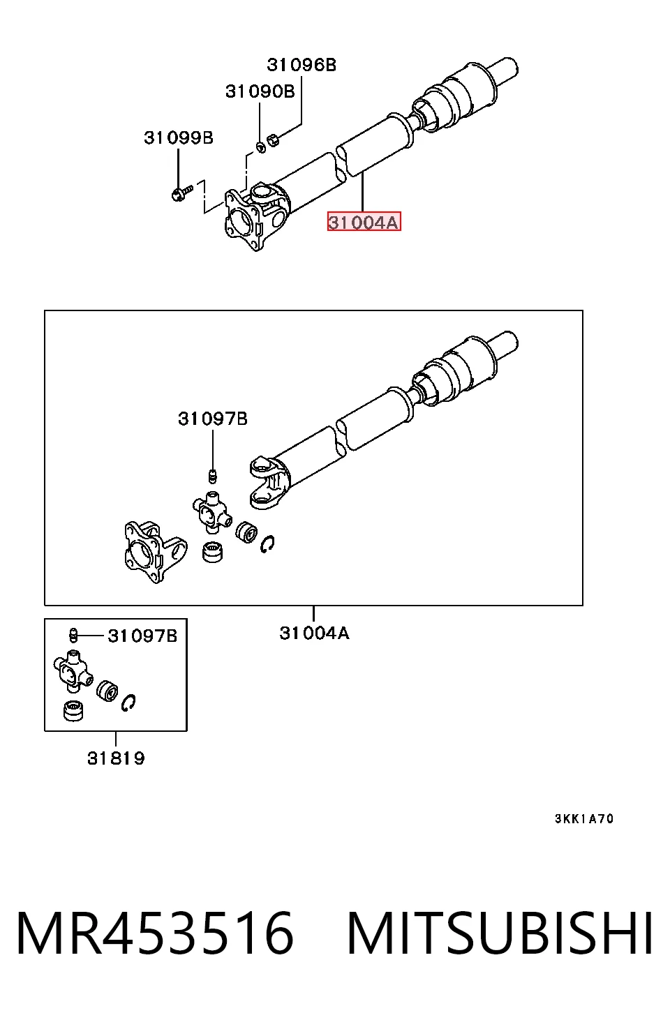 Comprar Árbol de transmision delantero Mitsubishi Pajero III 