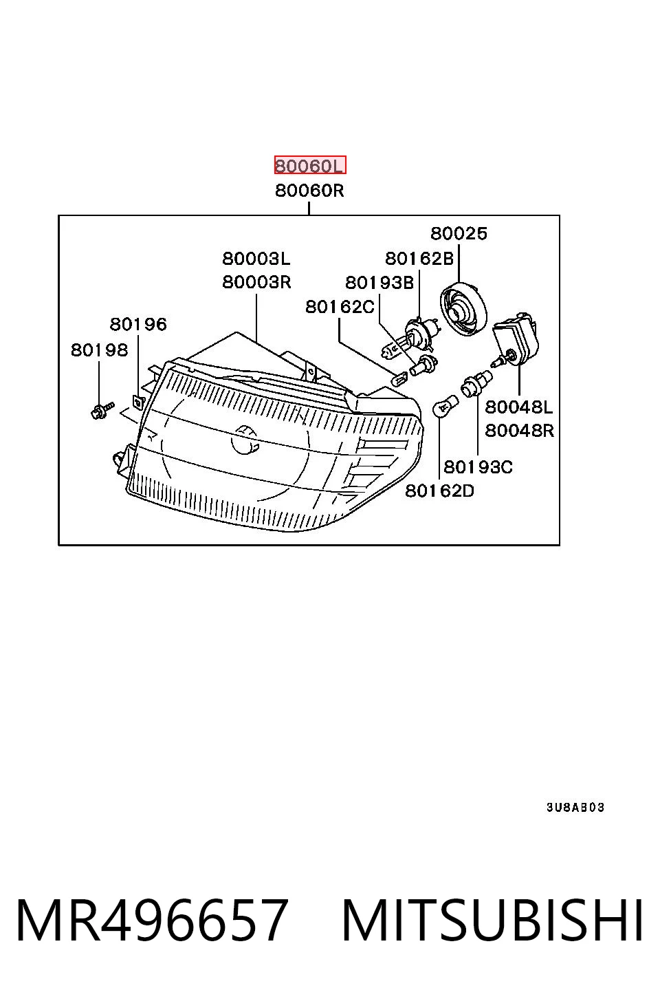 Comprar Faro delantero izquierdo Pajero  H60, H70