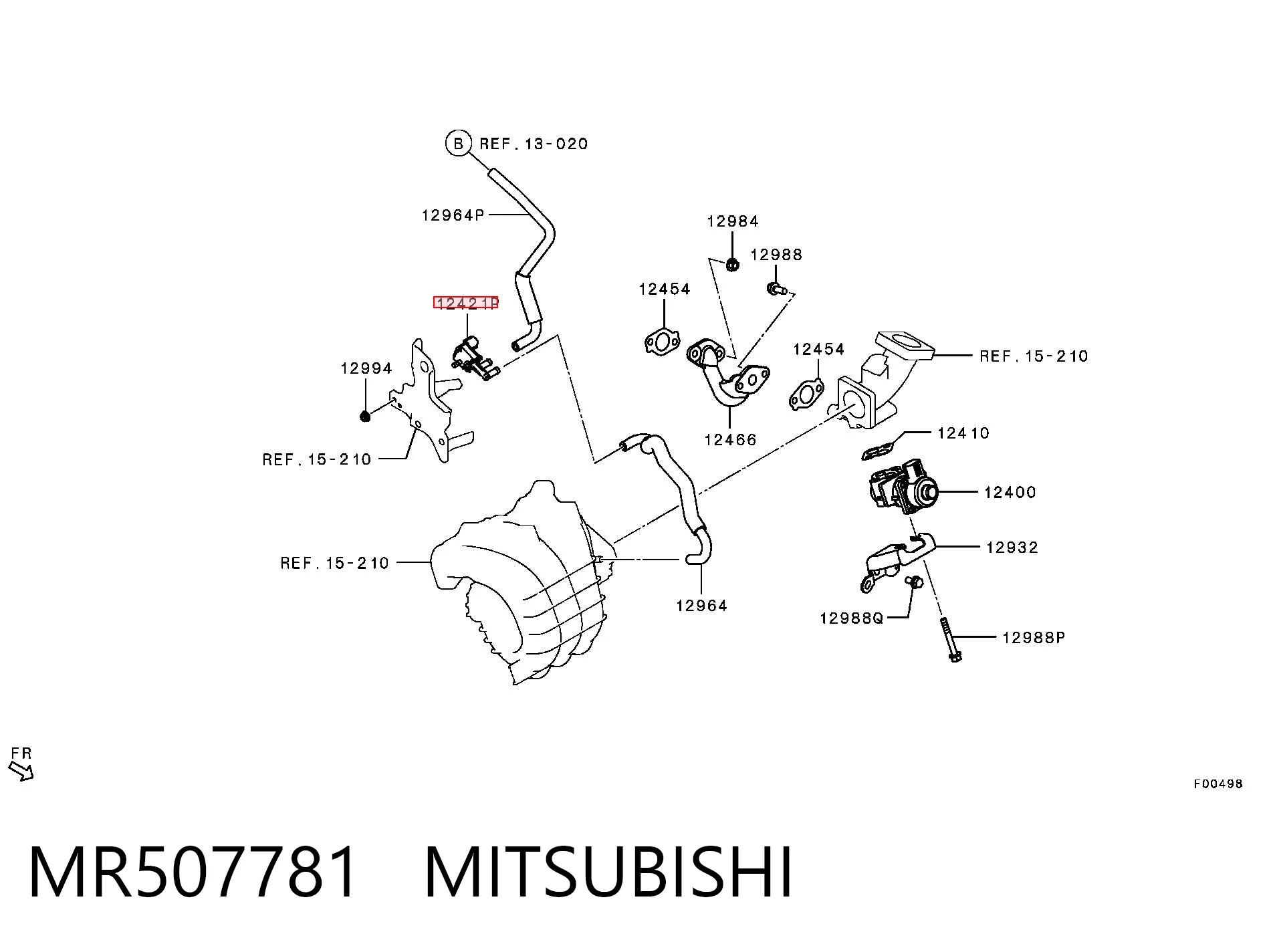 MR507781 Mitsubishi Válvula de purga de vapores de combustible