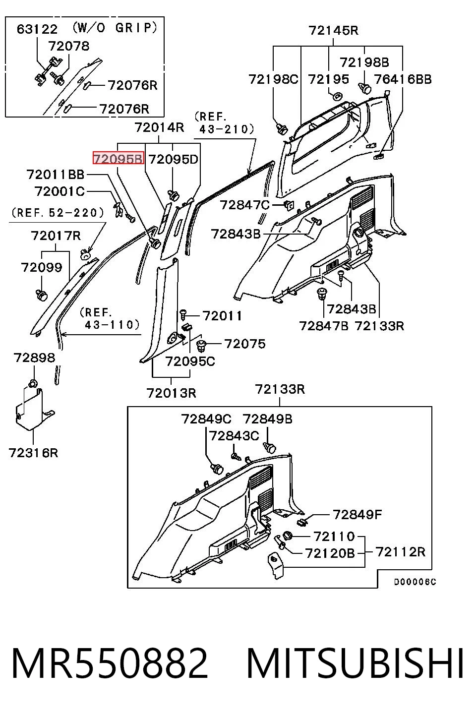 Comprar W780624SJ00 Land Rover Clip de fijación de revestimiento de puerta