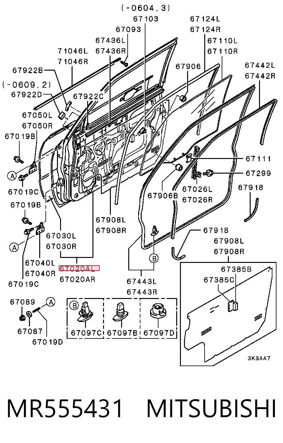 Puerta delantera para Mitsubishi Pajero III 