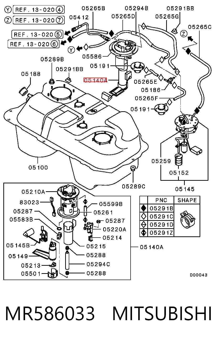 MR586033 Mitsubishi