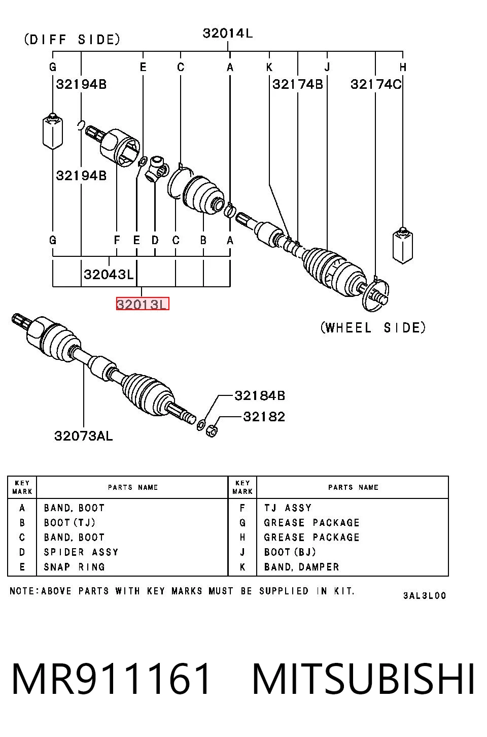 Fuelle, semieje delantero interior Space Star  monovolumen (1998-2004) original desde 9,66 €