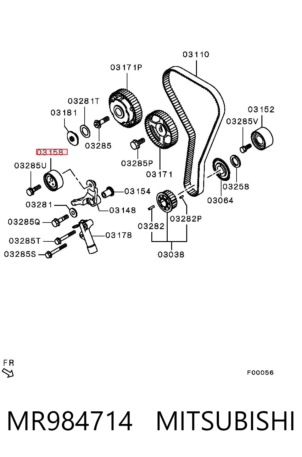 Comprar Rodillo tensor de la correa de distribución Mitsubishi Colt VI Z3A a bajo precio