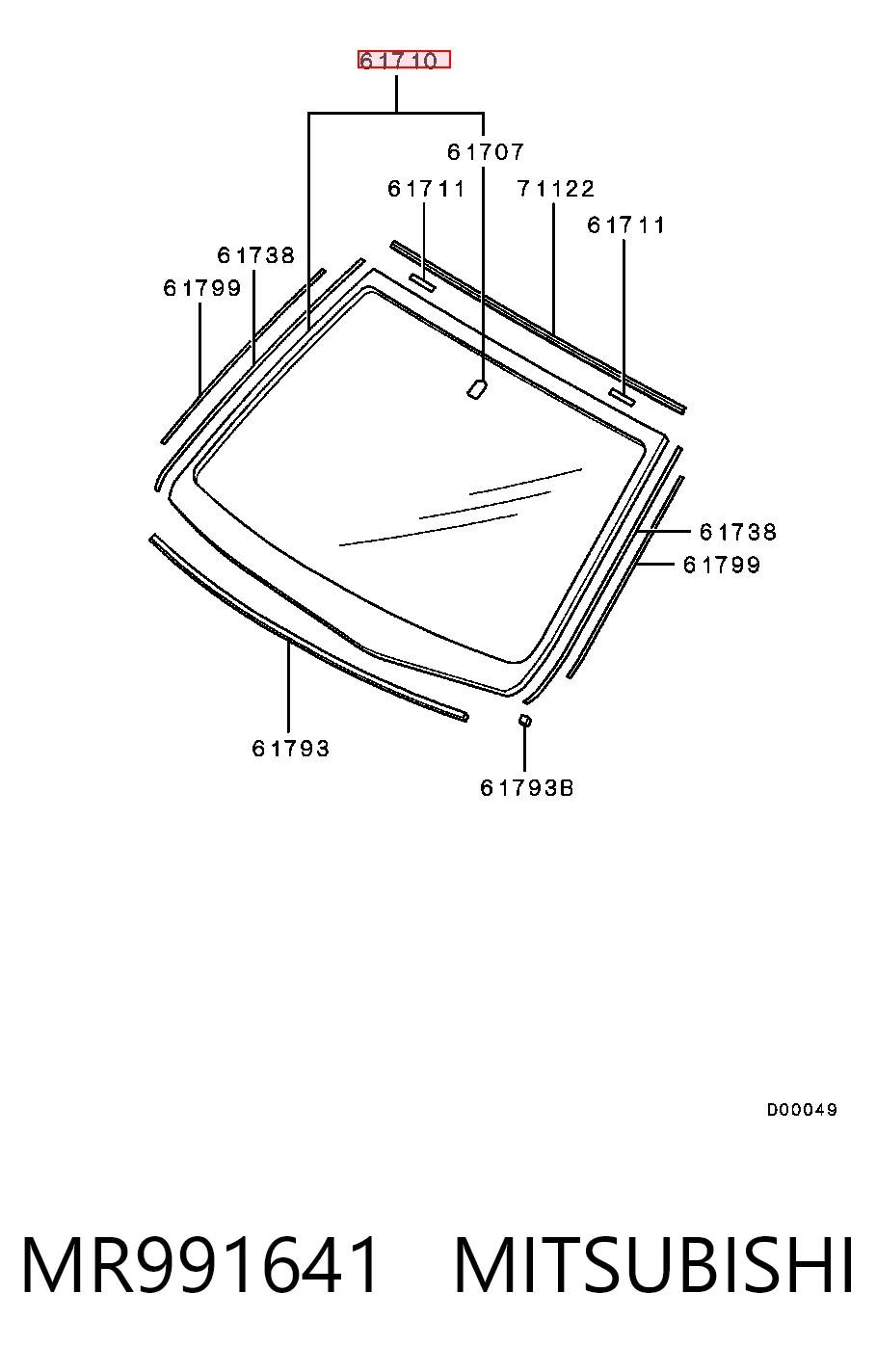 Parabrisas delantero  para Mitsubishi Lancer IX CSA