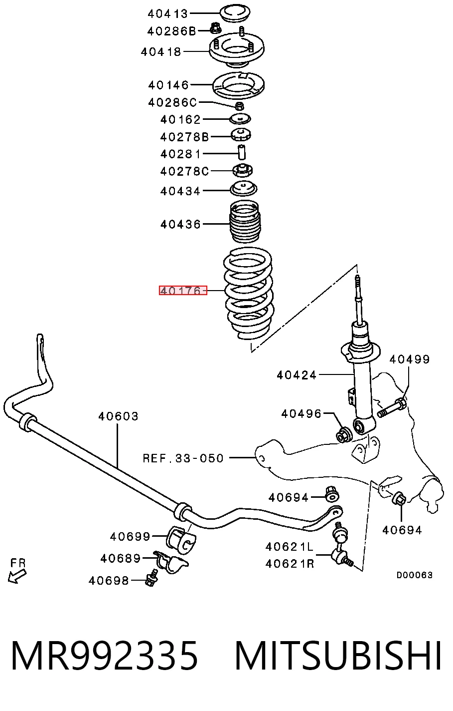 Comprar Muelle delantero Mitsubishi Pajero SPORT II KH