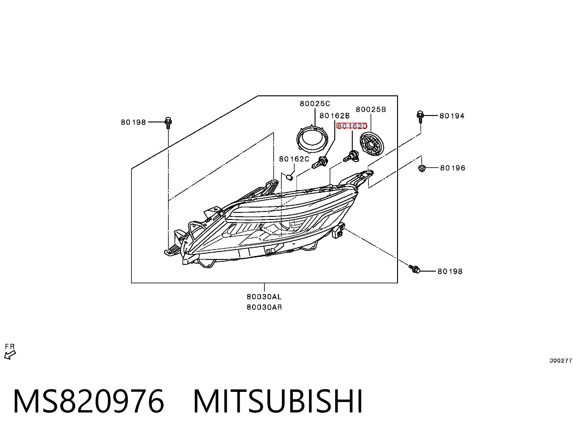 Bombilla MITSUBISHI MS820976
