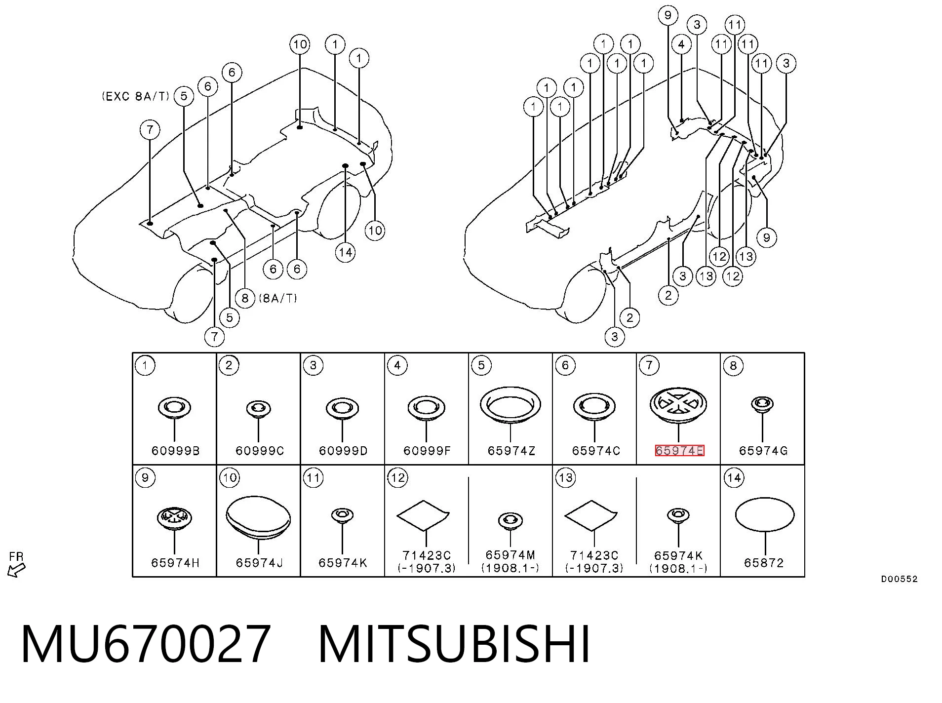 MU670027 Mitsubishi