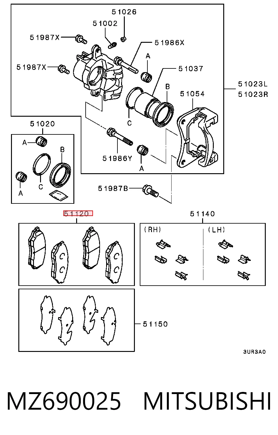 Comprar Pastillas de freno delanteras de disco Mitsubishi Pajero H60, H70 a bajo precio