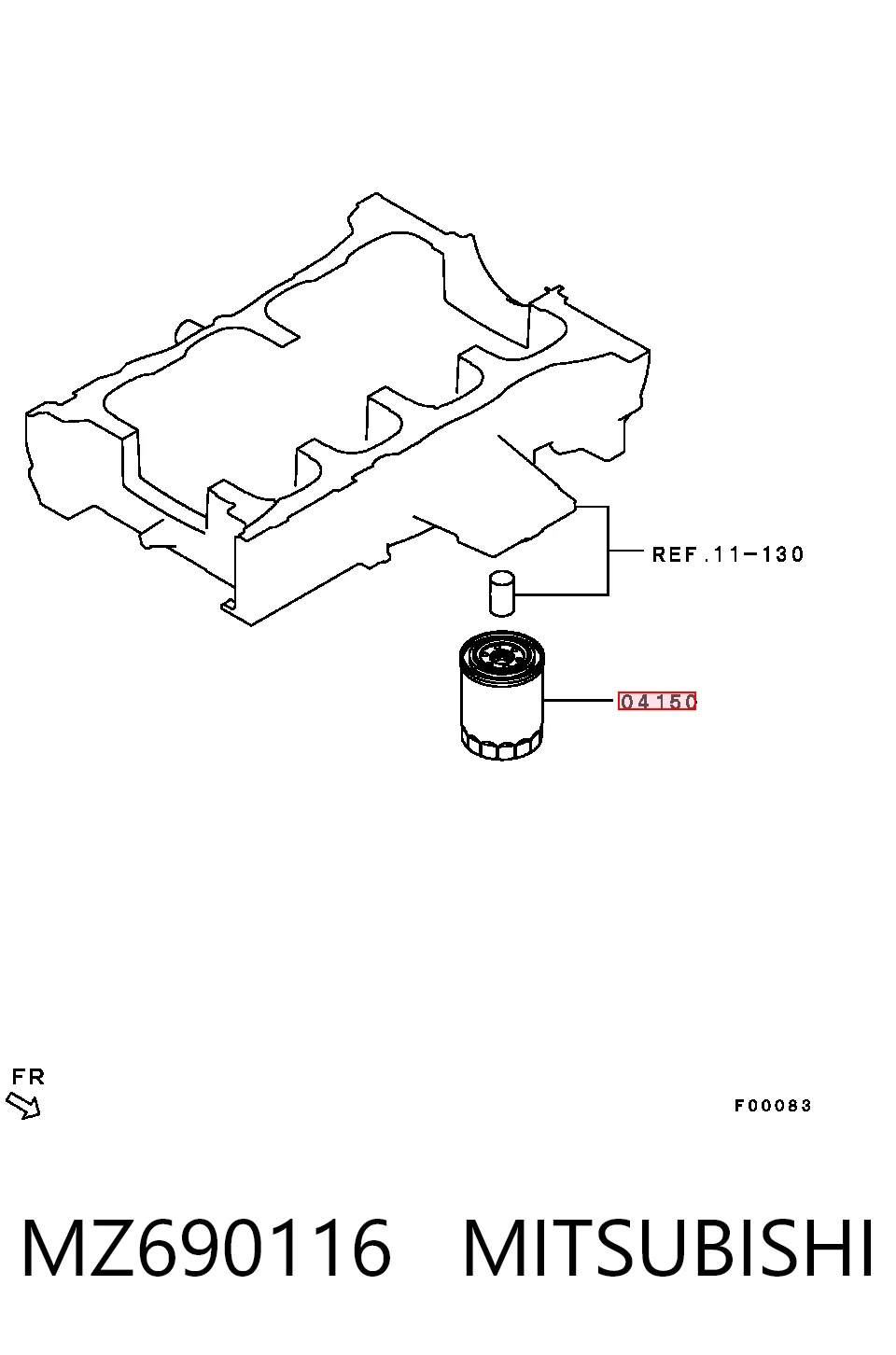 MZ690116 Mitsubishi Filtro aceite