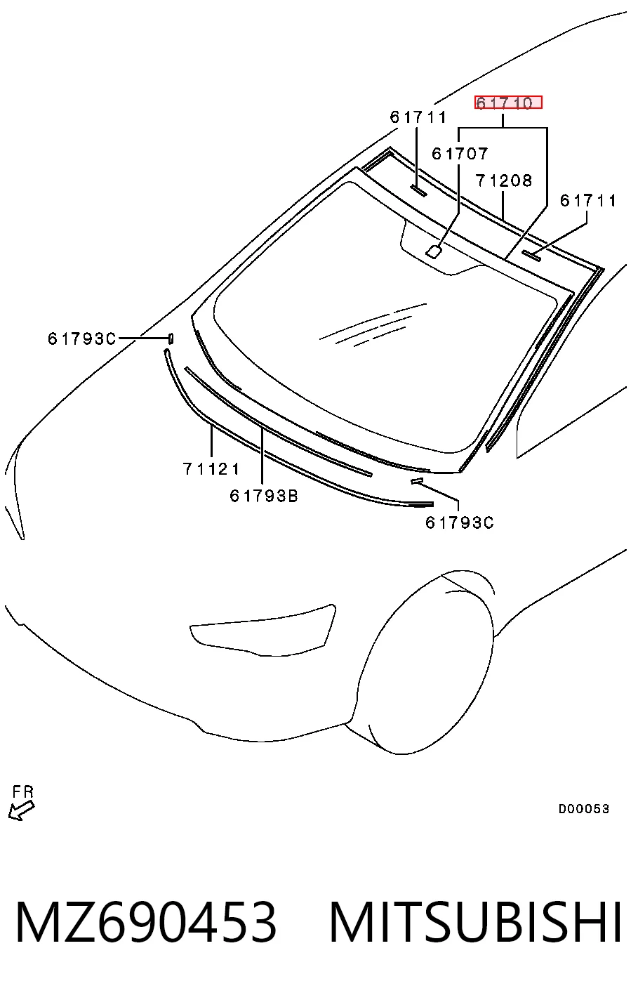 Parabrisas de coche Mitsubishi Lancer  (CY_A, CZ_A)