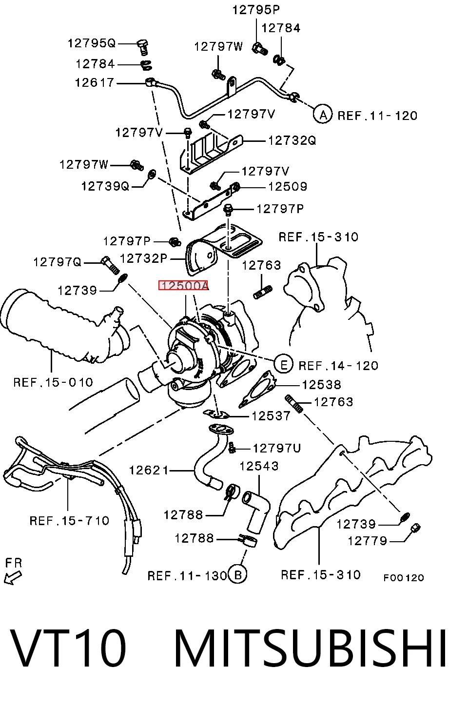 VT10 Mitsubishi Turbo para motor