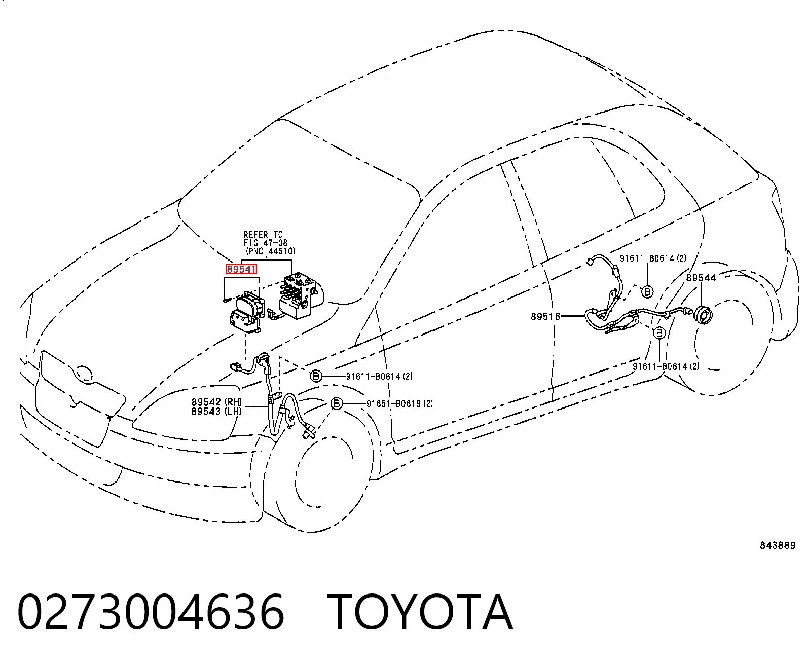 Unidad de control ABS hidráulico para Toyota Yaris  P10