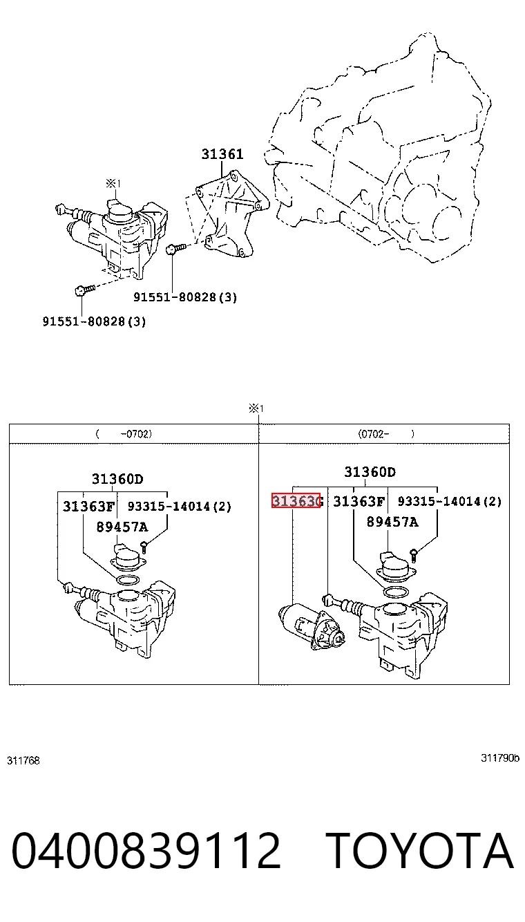 0400839112 Toyota Motor eléctrico del actuador de embrague
