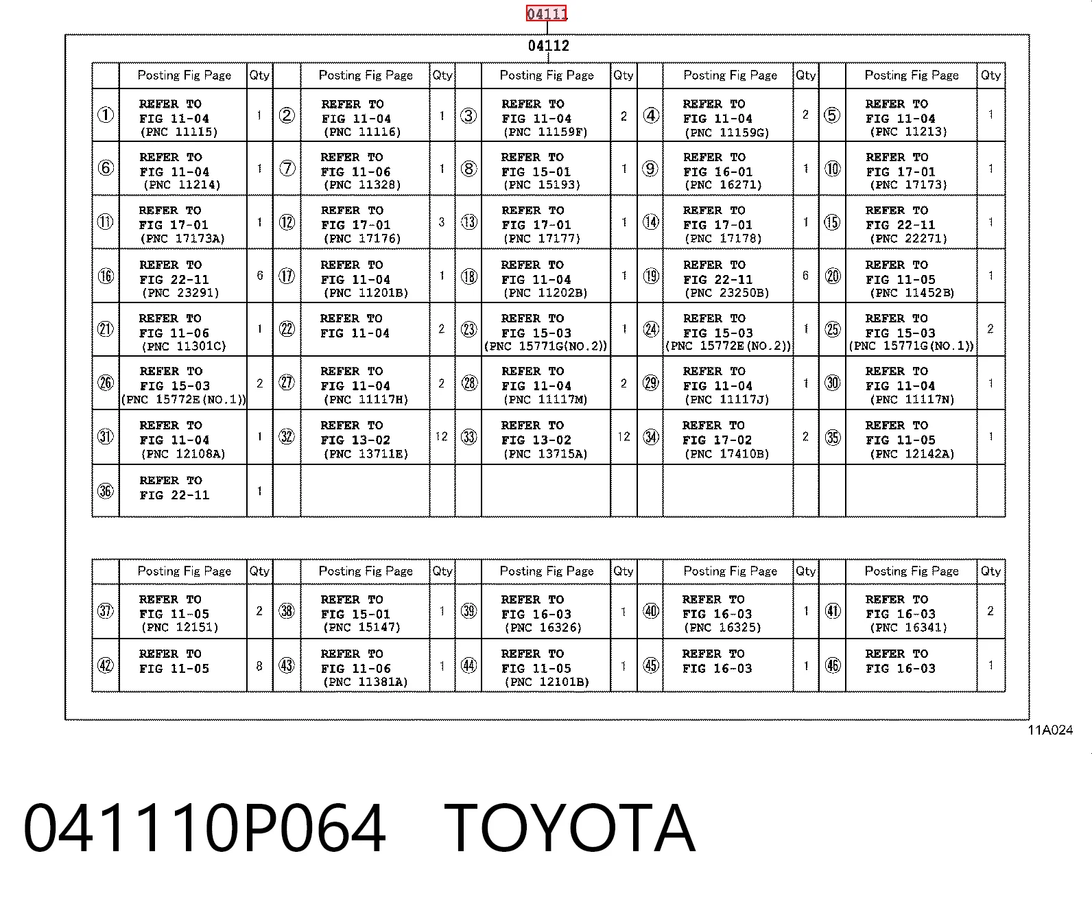 041110P064 Toyota
