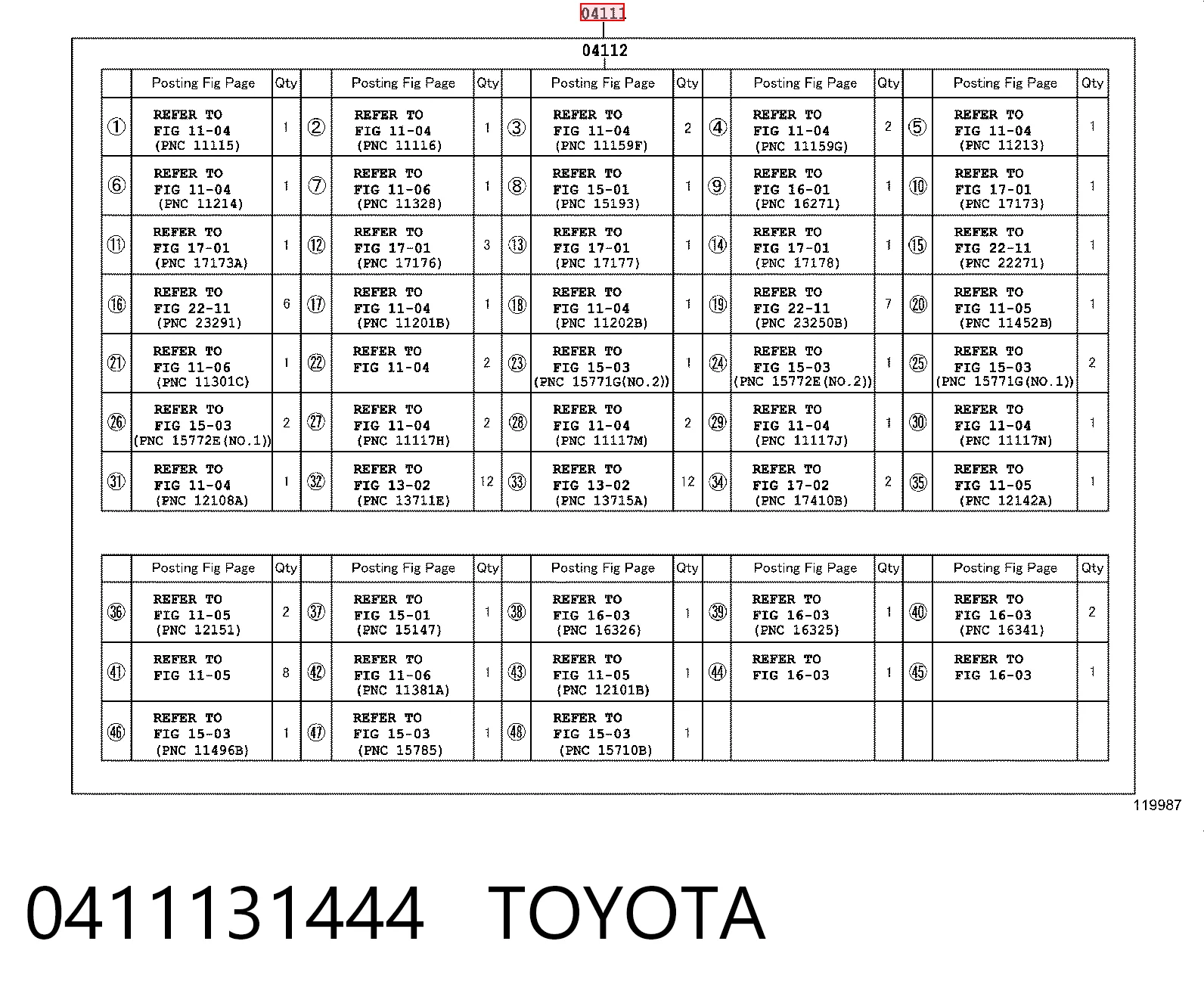 0411131444 Toyota