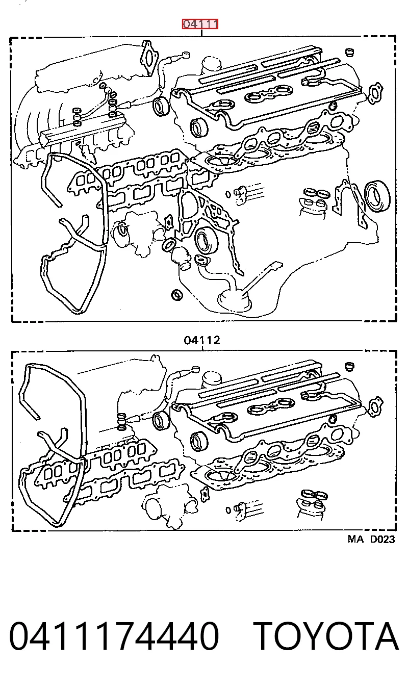  Juego de juntas para motor Toyota Celica 
