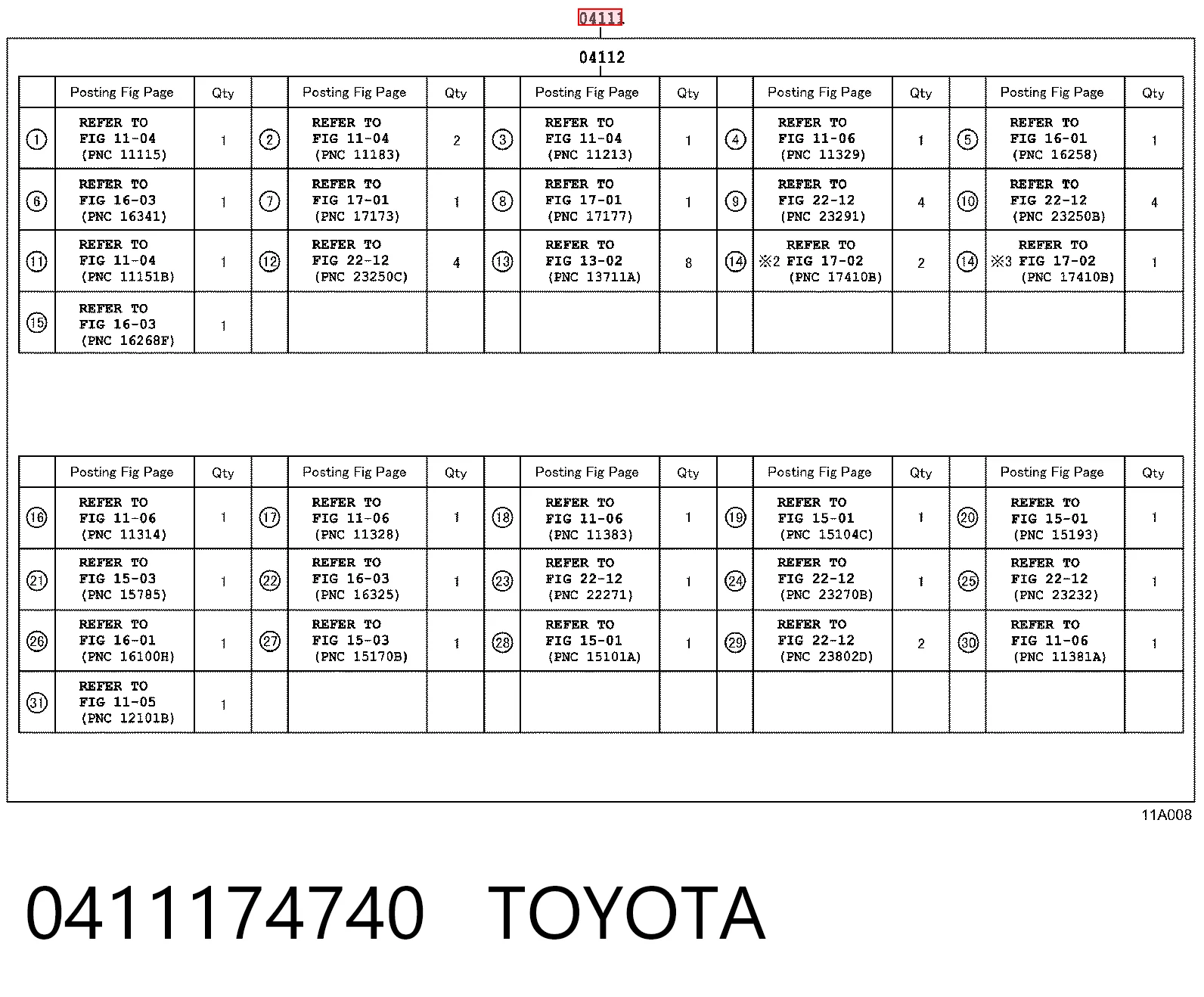 Juego de juntas de motor para Toyota RAV4 I (XA)