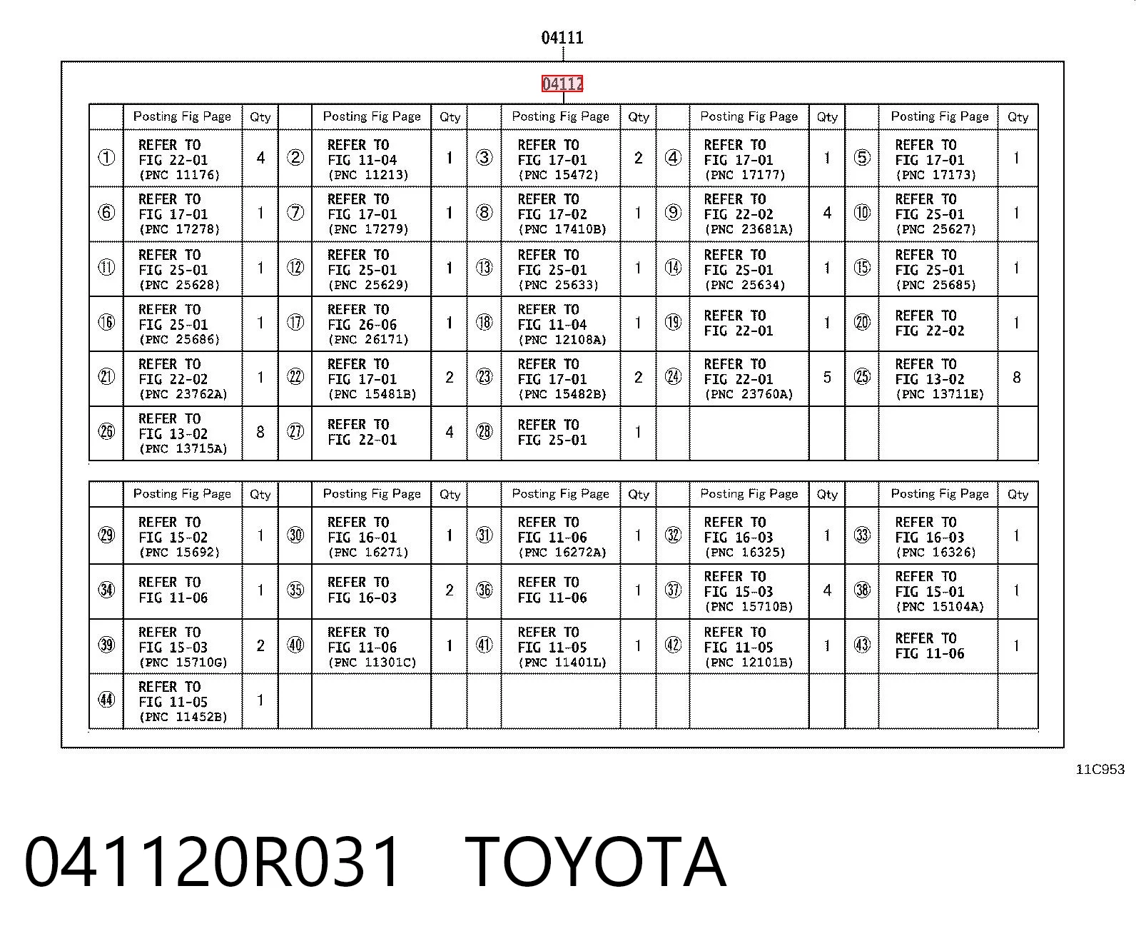 041120R031 Toyota