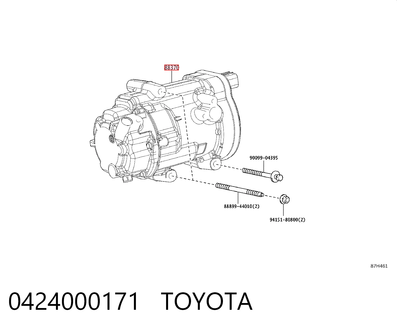 0424000171 Toyota Compresor climatizador