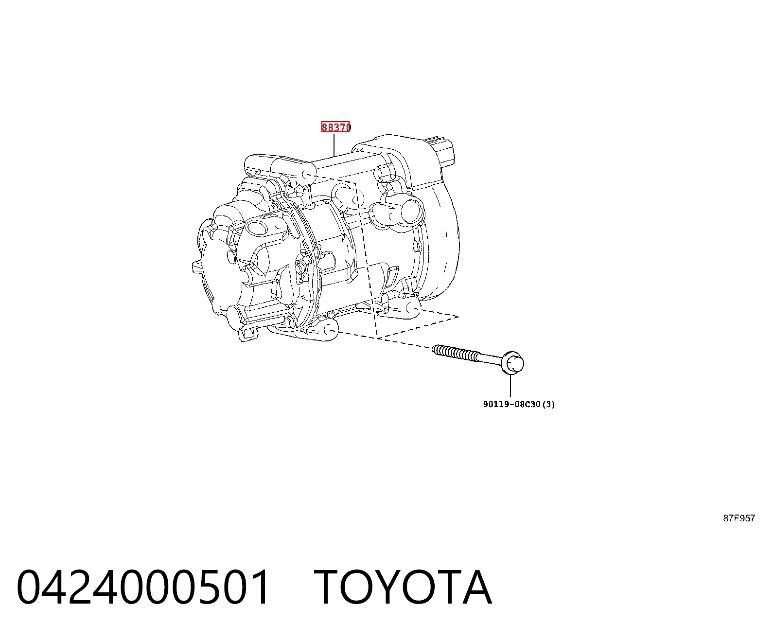 Compresor climatizador para Toyota Prius  ZVW5