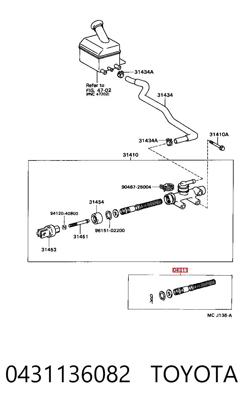 Juego de reparación del cilindro maestro de embrague Toyota Corolla liftback (E9) (1987 - 1992) precio, desde 5,79 EUR