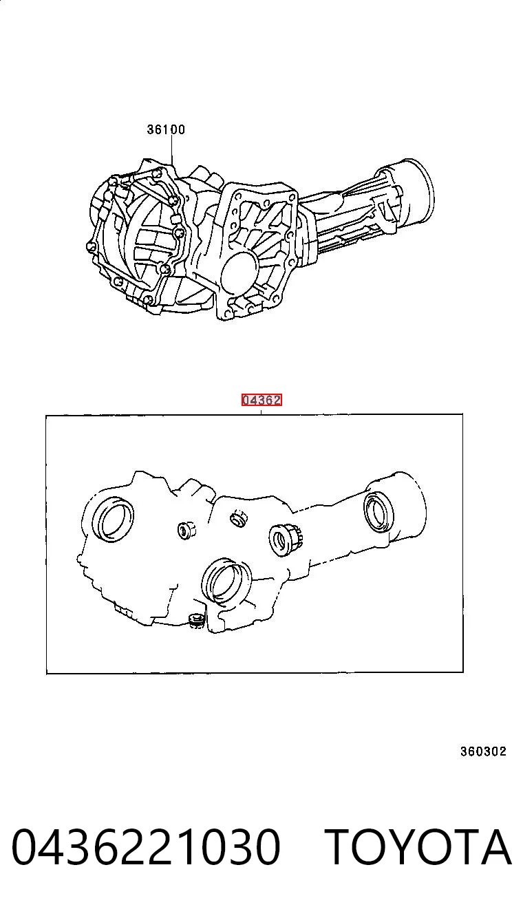 0436221030 Toyota Juego de reparación de caja de transferencia