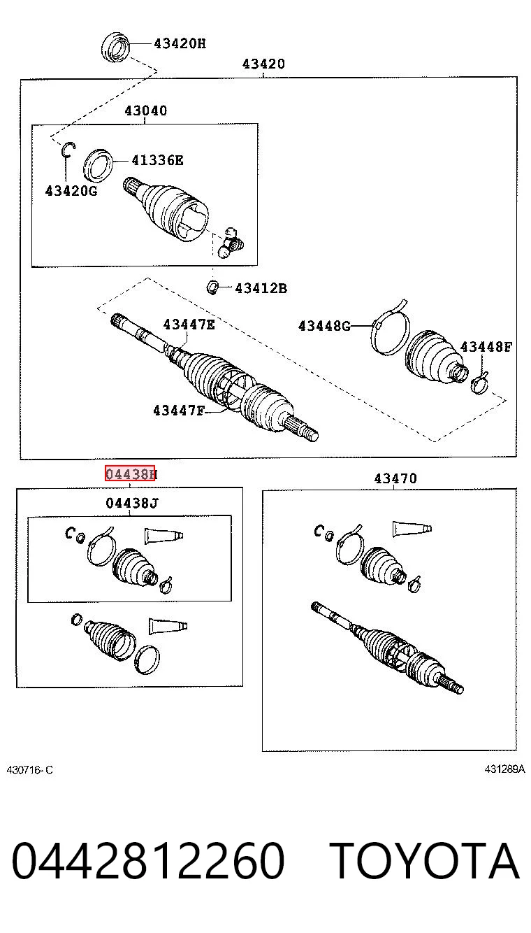 Fuelle semieje delantero exterior Corolla  monovolumen (2001-2004) original desde 21,42 €