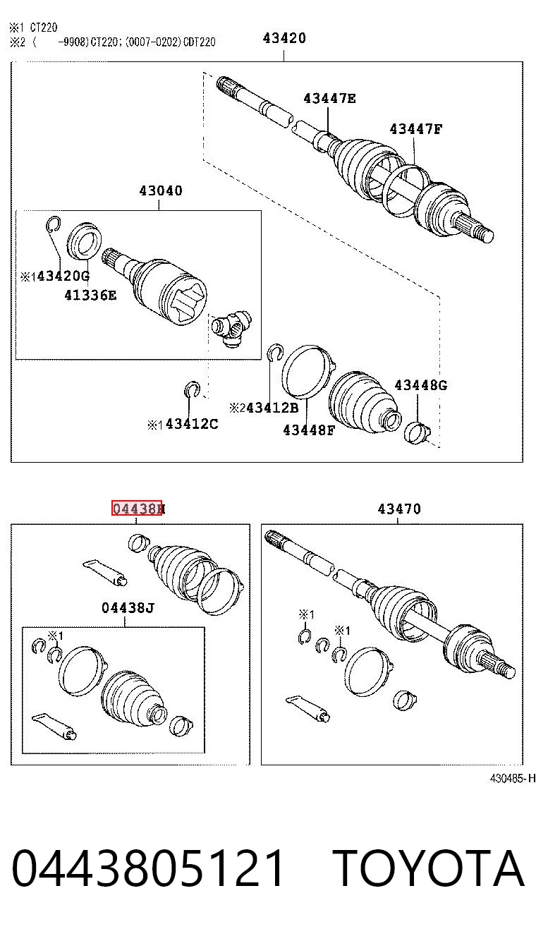 Fuelle, palier delantero exterior Toyota Avensis I sedán (T22) (1997 - 2003) precio, desde 12,65 EUR