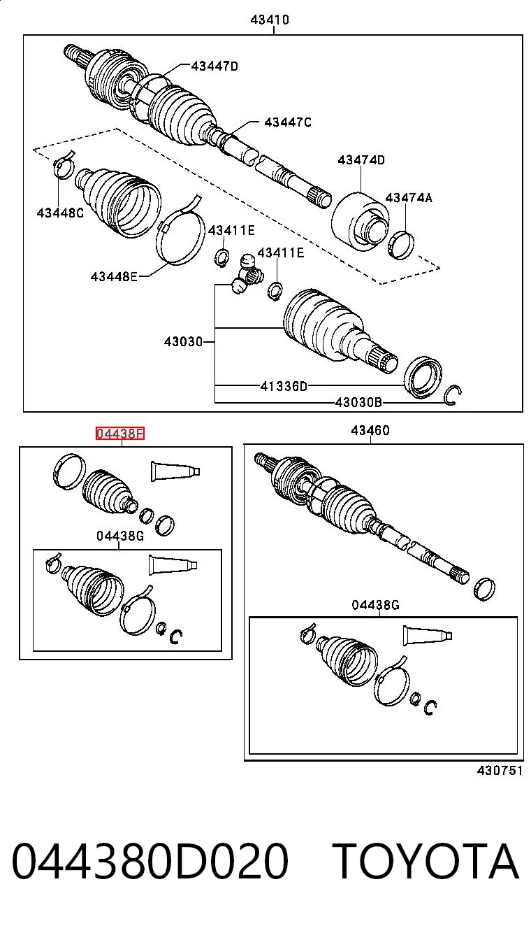 Fuelle, palier delantero exterior Toyota Yaris hatchback (P10) (1999 - 2005) precio, desde 12,87 EUR