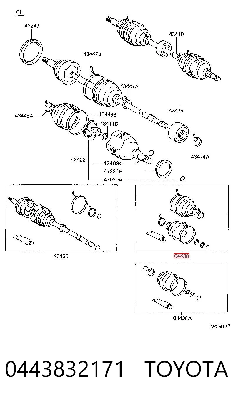 Fuelle transmisión delantero exterior Toyota Corolla (1983-1988)