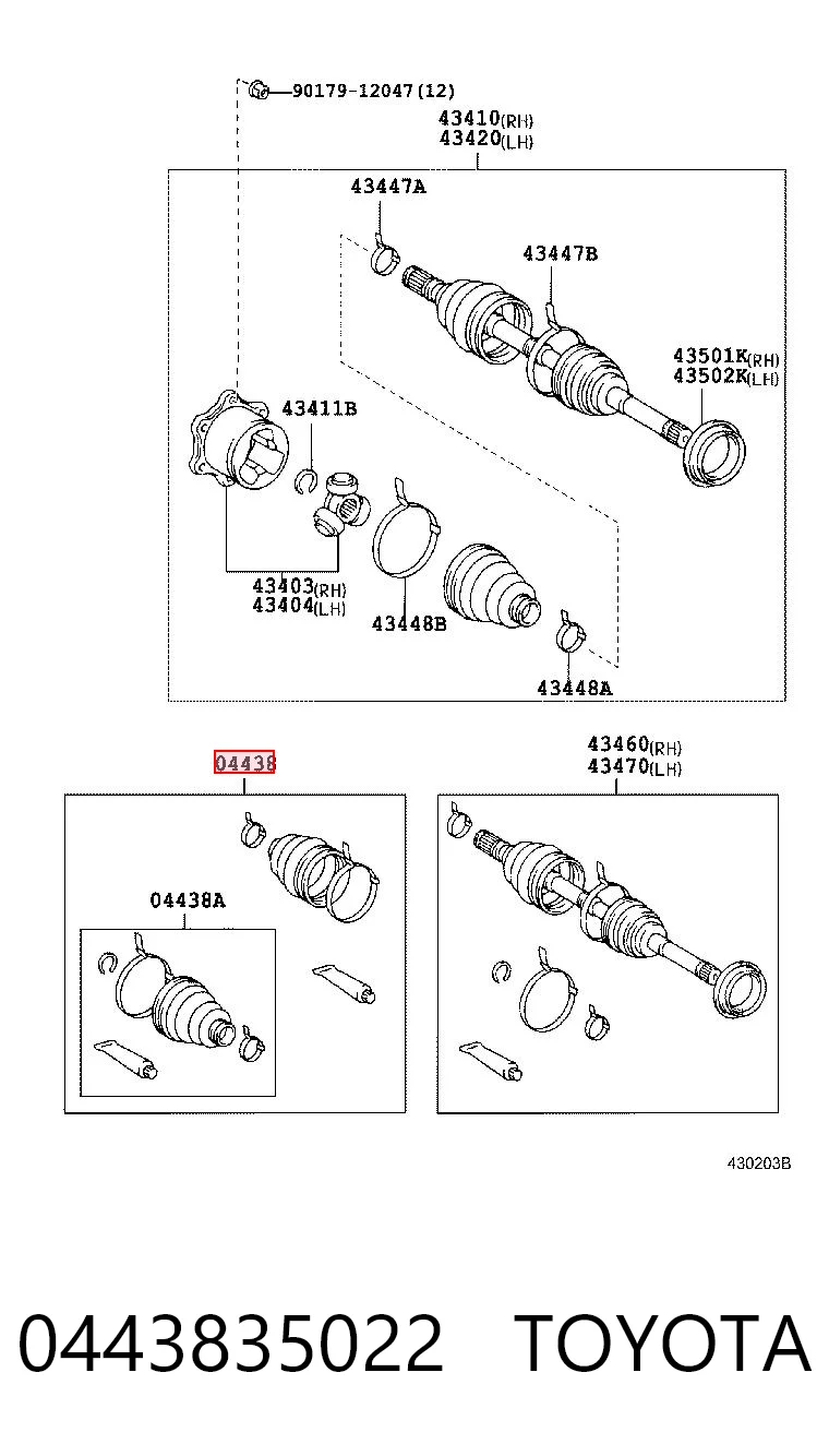  Fuelle de palier delantero exterior Toyota Hiace 4