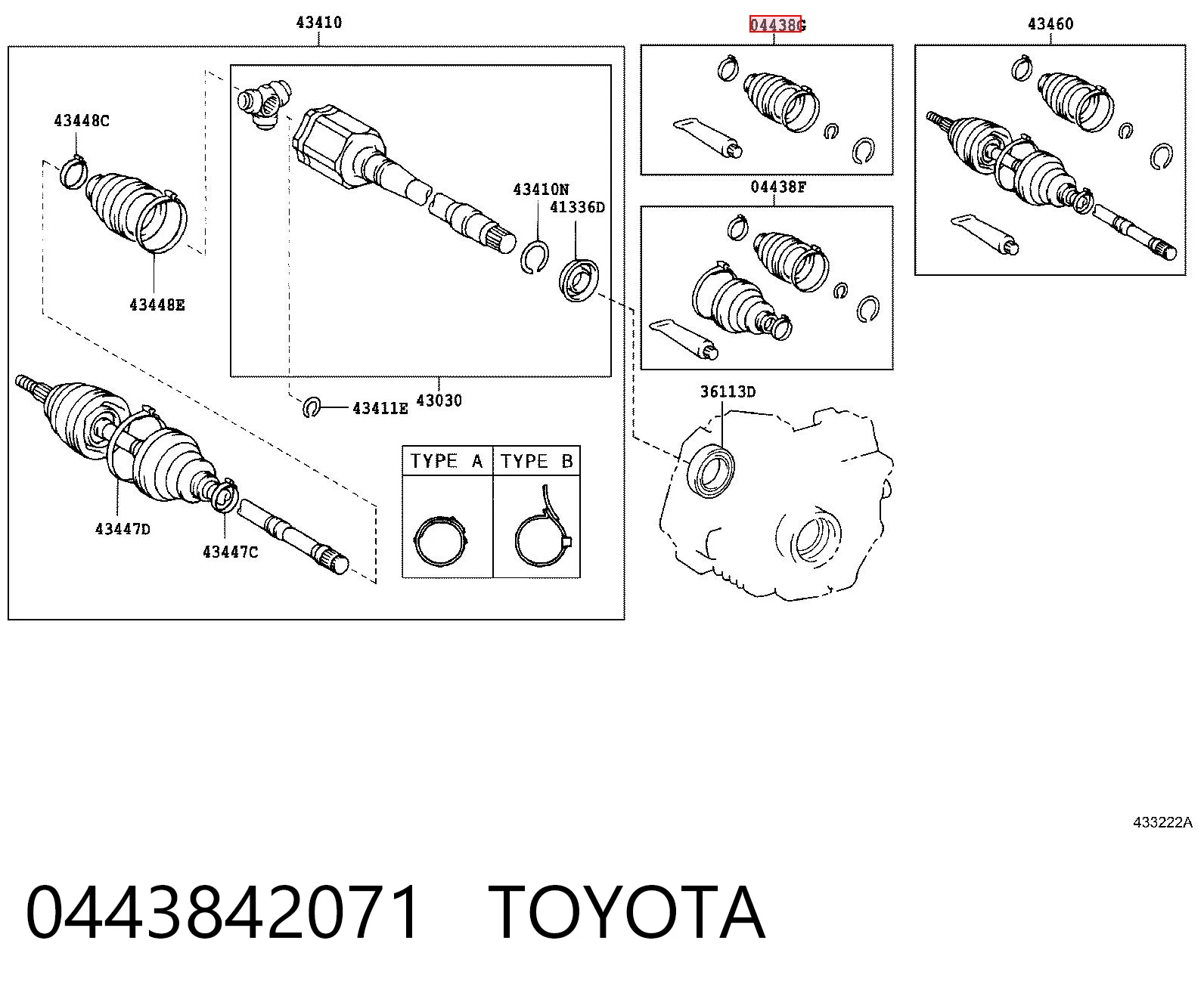 Fuelle transmisión delantero exterior Toyota RAV4 II SUV (XA2) (2000 - 2005) precio, desde 11,81 EUR