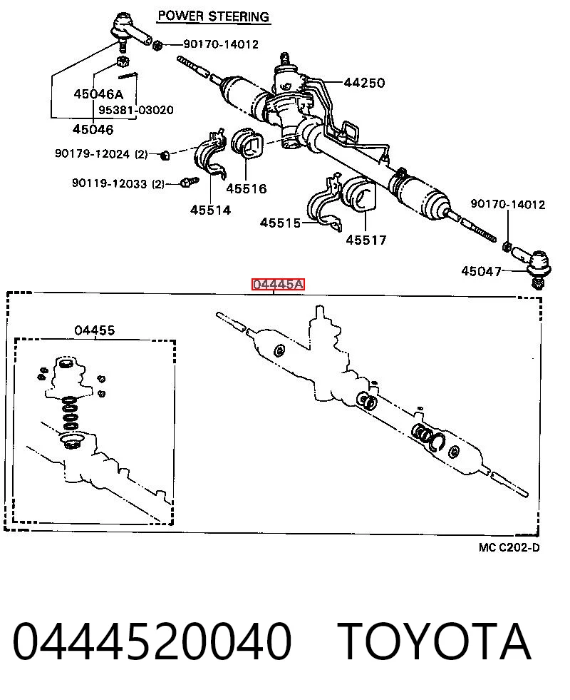 Kit de reparación, mecanismo dirección para Toyota Celica T16