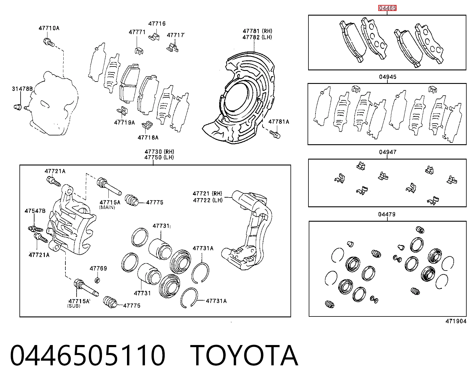 0446505110 Toyota