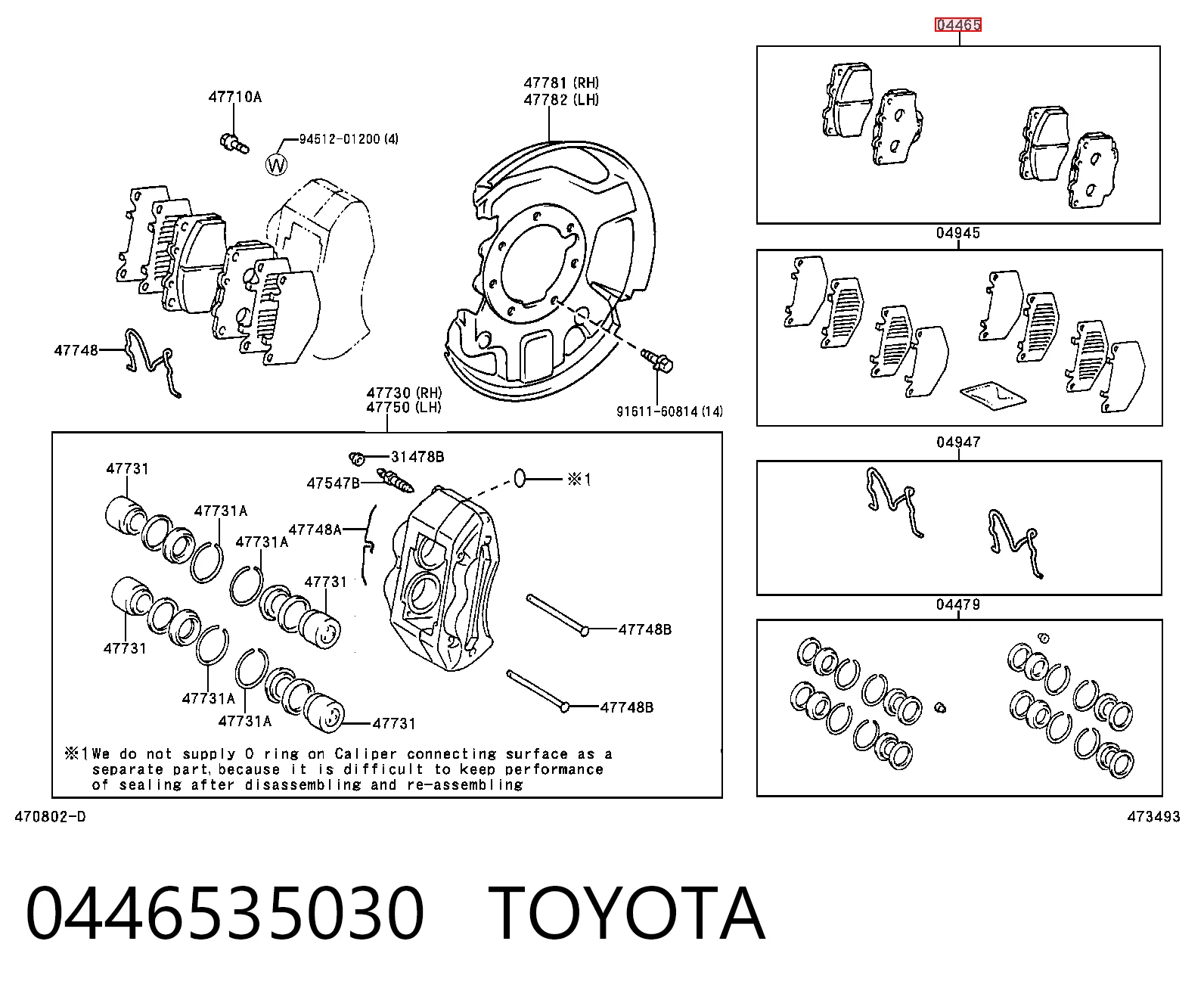 0446535030 Toyota