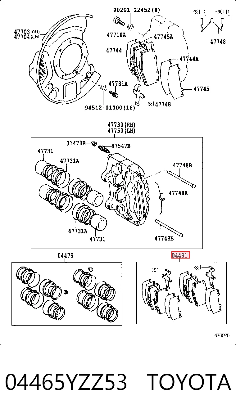 04465YZZ53 Toyota