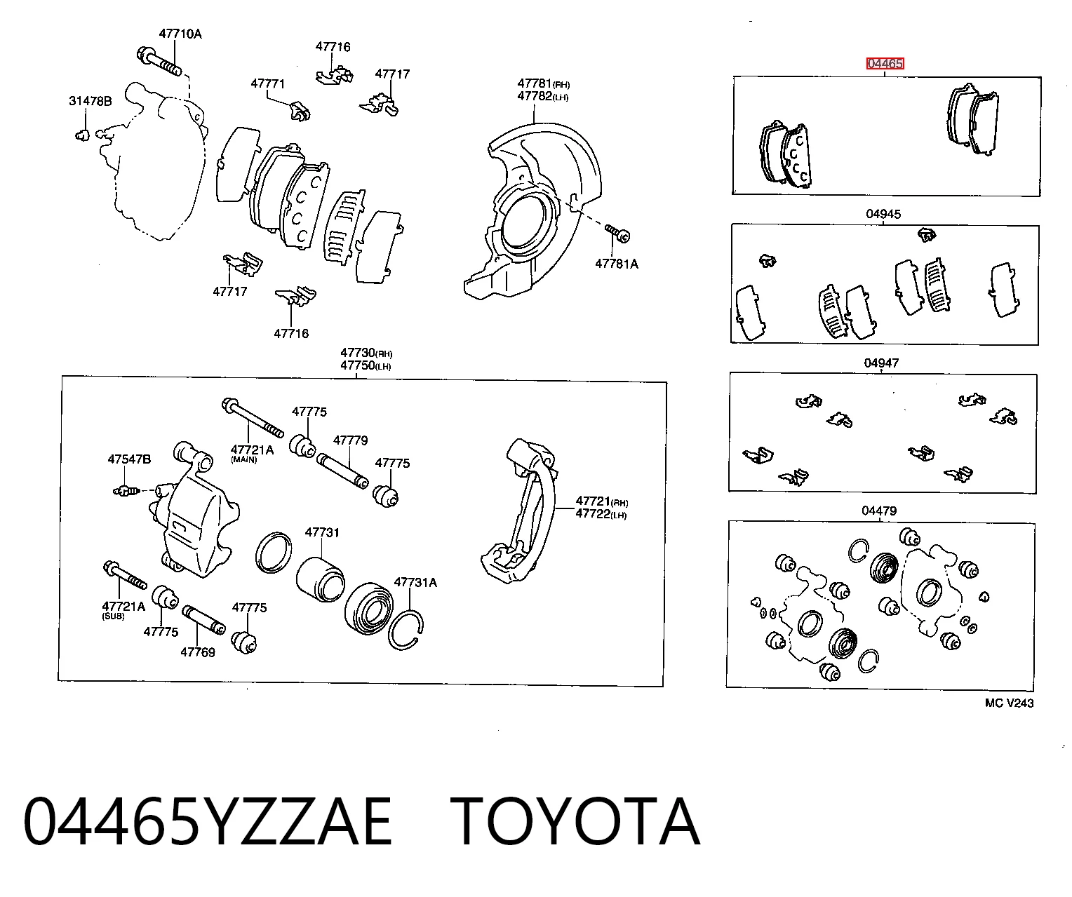 04465YZZAE Toyota