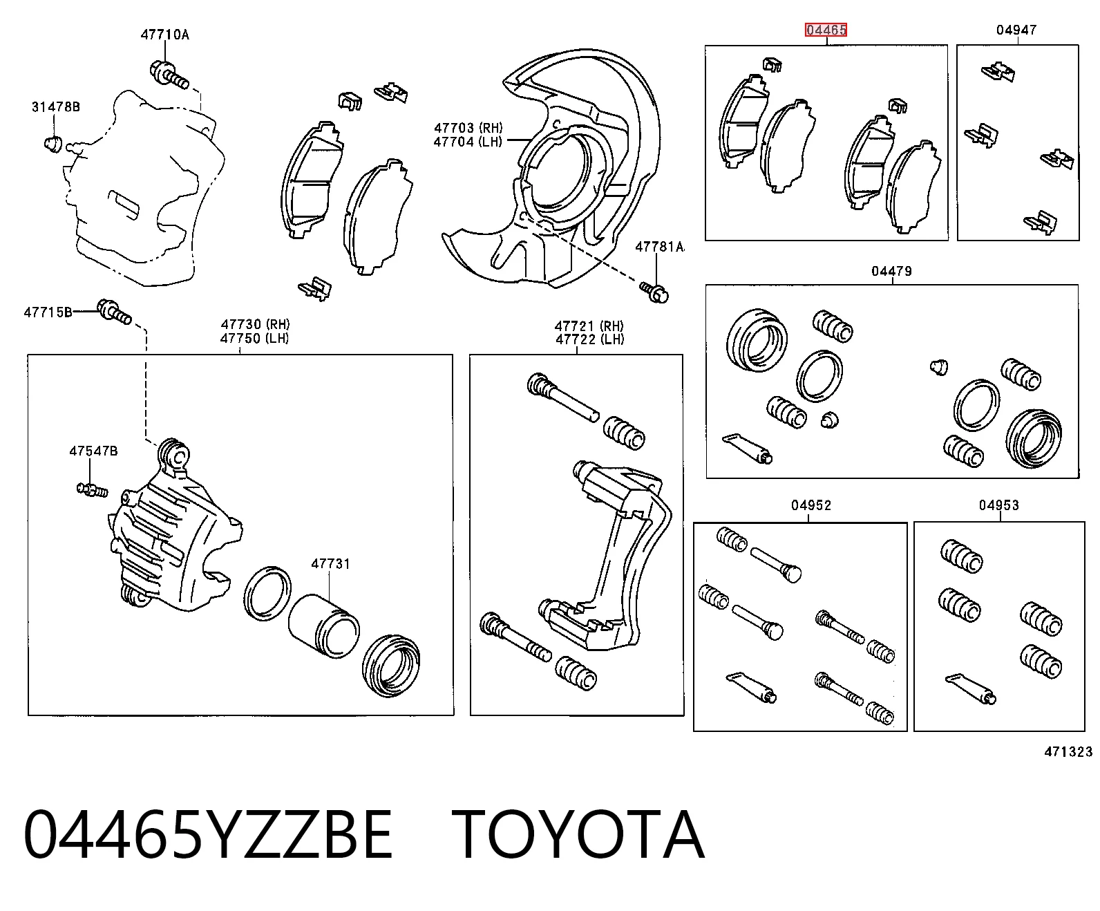 04465YZZBE Toyota