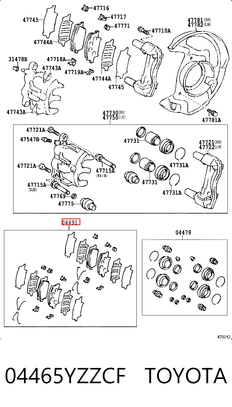 04465YZZCF Toyota