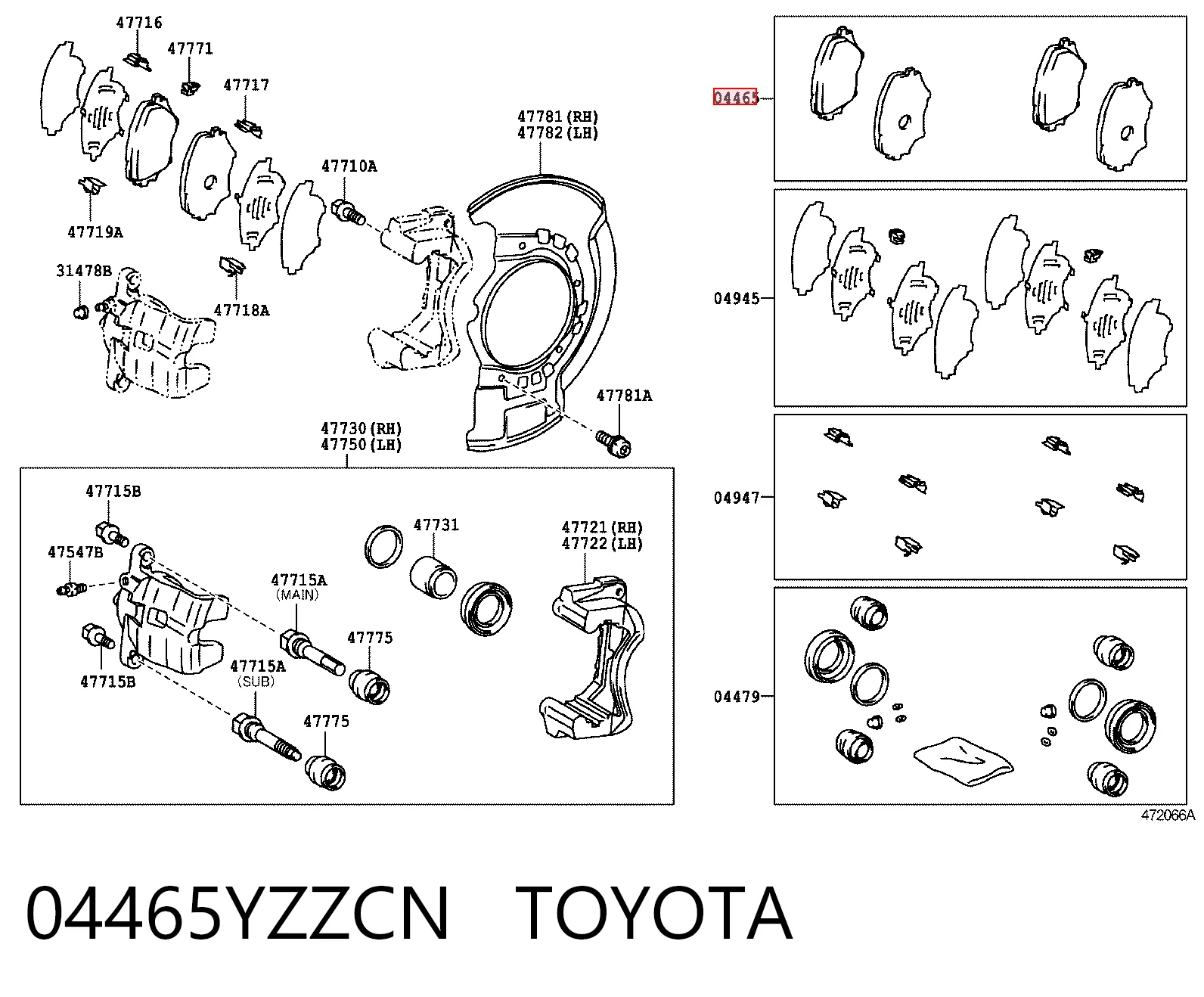 04465YZZCN Toyota