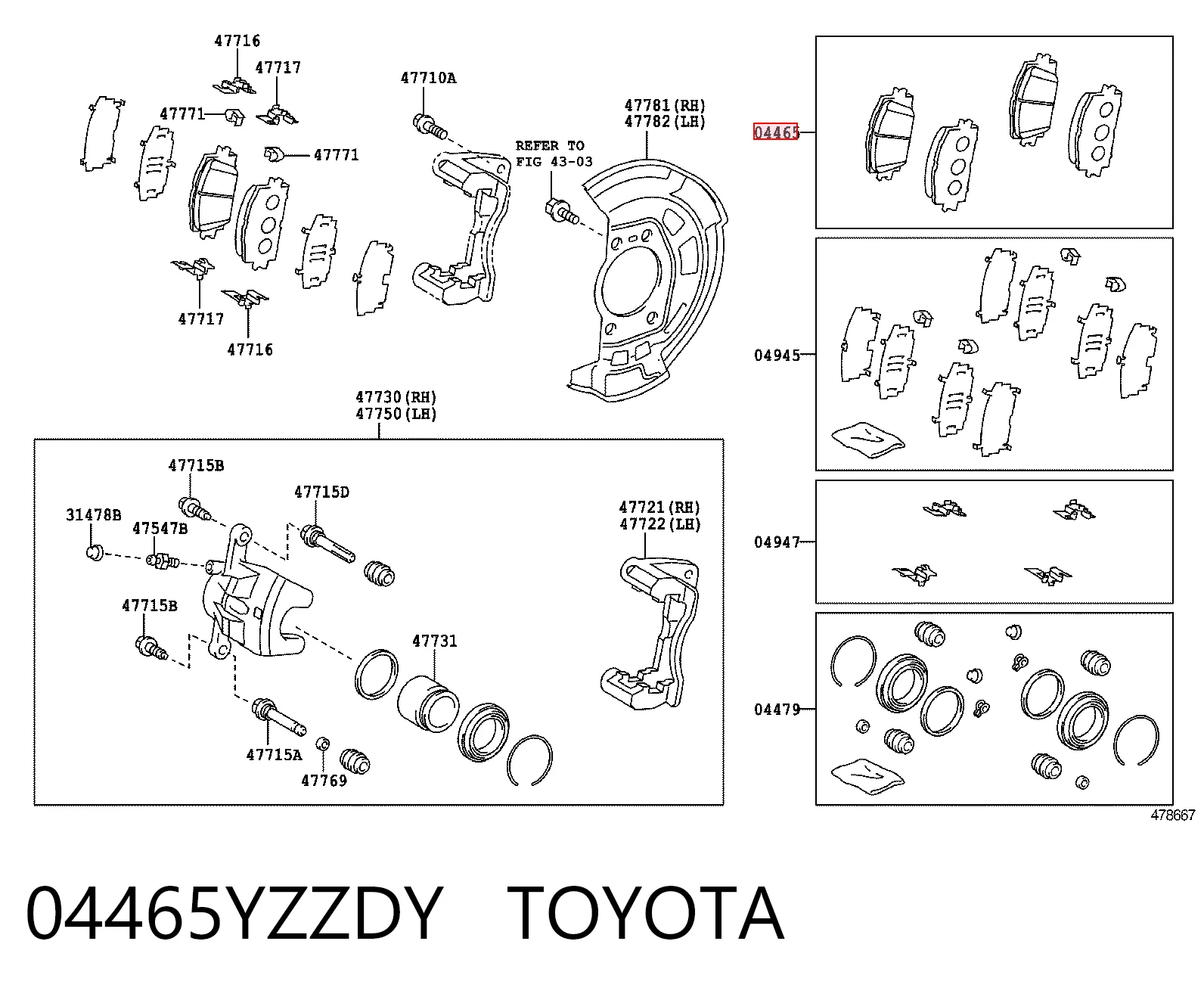 04465YZZDY Toyota