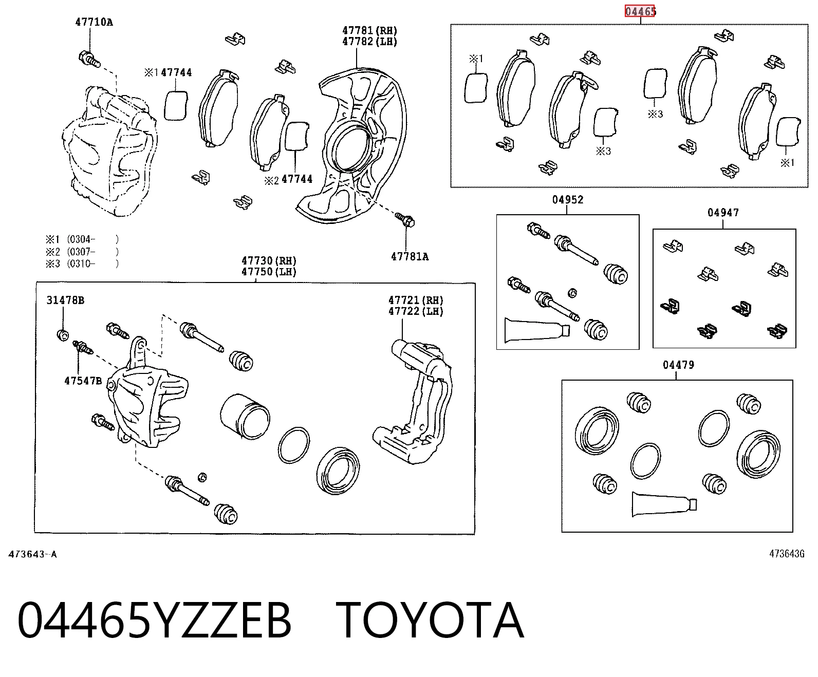 04465YZZEB Toyota