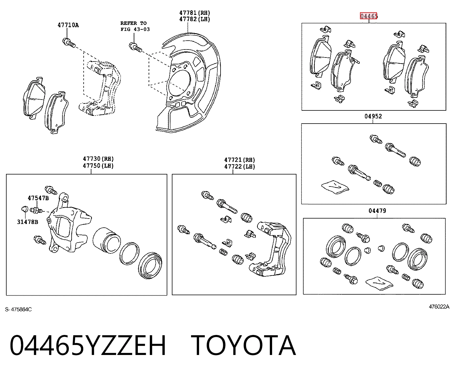 04465YZZEH Toyota