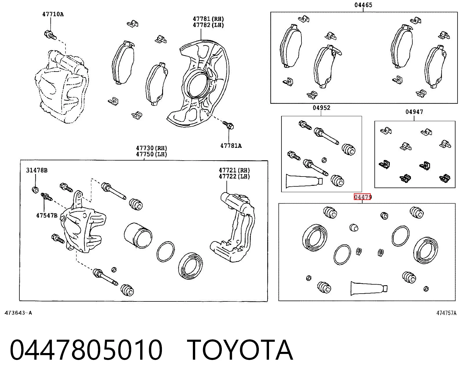 0447805010 Toyota