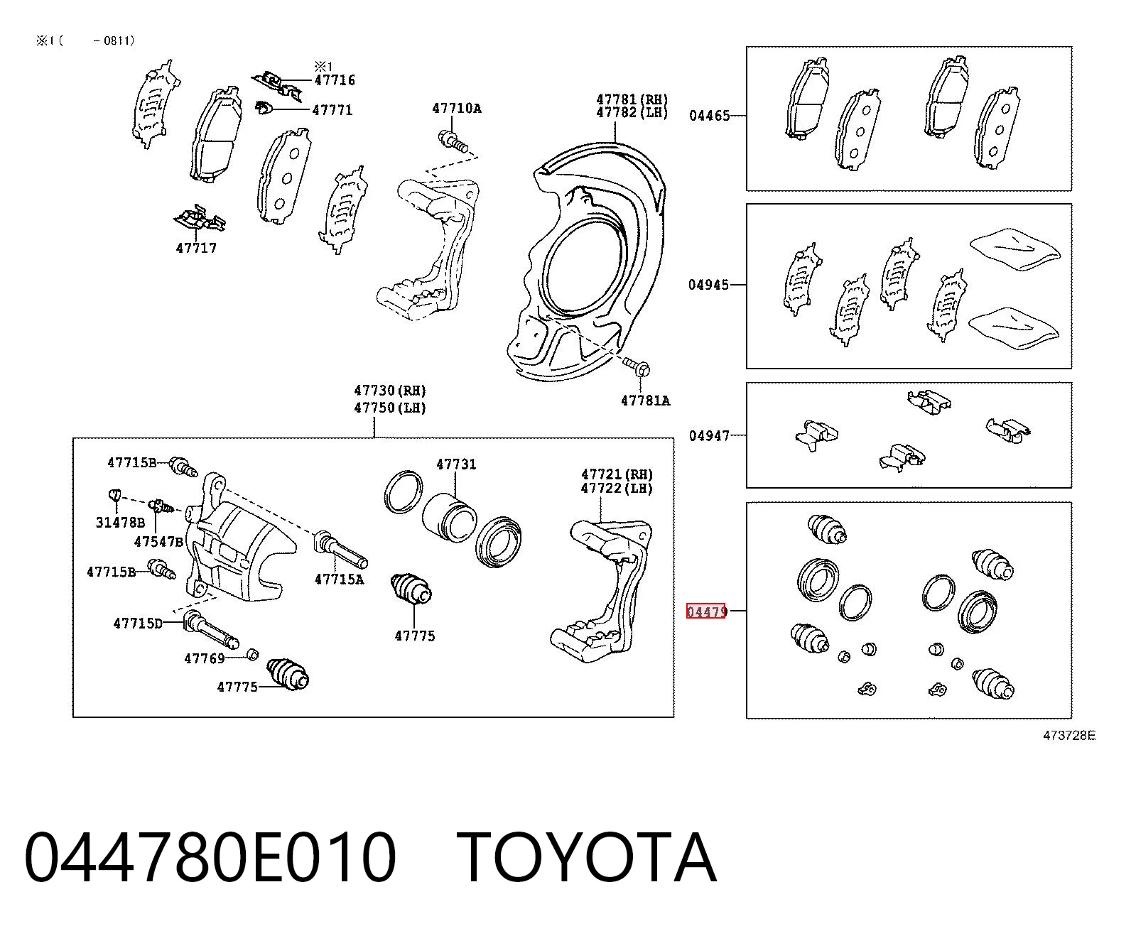 044780E010 Toyota