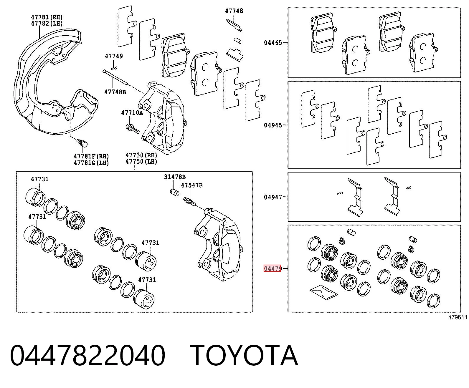 0447822040 Toyota