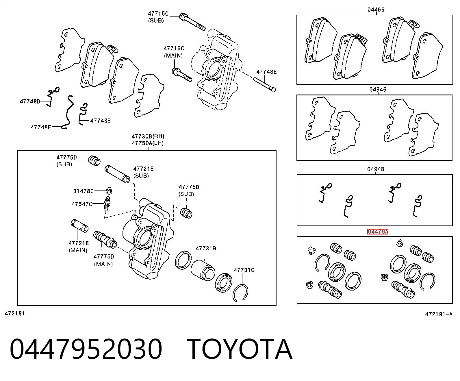 Kit de reparación, pinza de freno trasero Toyota Yaris VERSO monovolumen (NCP2) (1999 - 2005) precio, desde 9,90 EUR